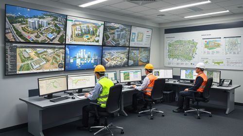Command center demonstrating how a safety action tracker software empowers enterprise HSE safety management in construction